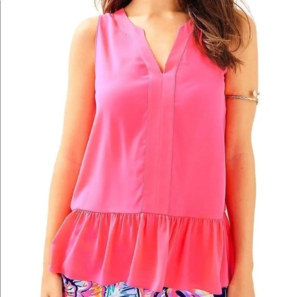Lilly Pulitzer Gramercy Top Cosmic Coral XS